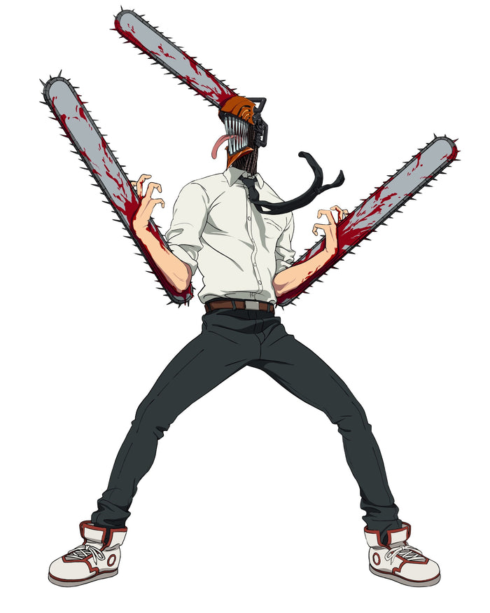 Denji Cosplay Chainsaw man head Prop - Large Anime-Style Weapon Replica