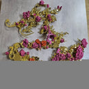 Chinese Gold Dragon Wall Art Sculpture - Custom Floral Metallic Art