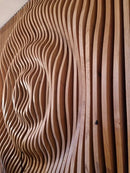 Custom Parametric Wave Wall Art - Sculptured Wood Panel