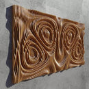 Custom Parametric Wave Wall Art - Sculptured Wood Panel