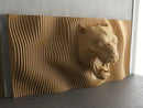 Custom Parametric Wave Wall Art - Sculptured Wood Panel