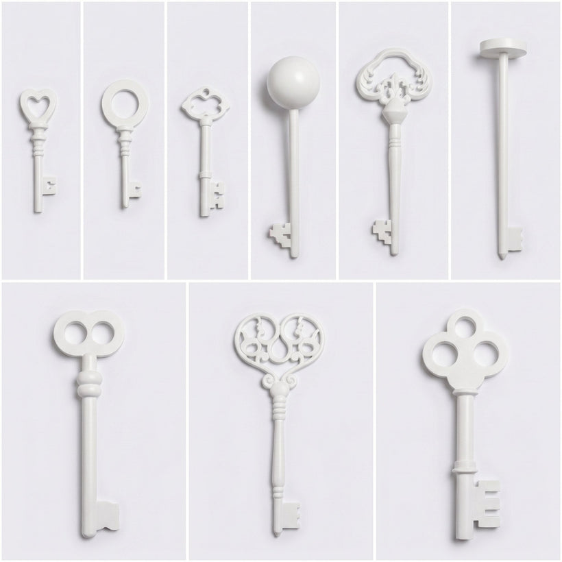 3D Printed Decorative Skeleton Keys - Custom Display Set