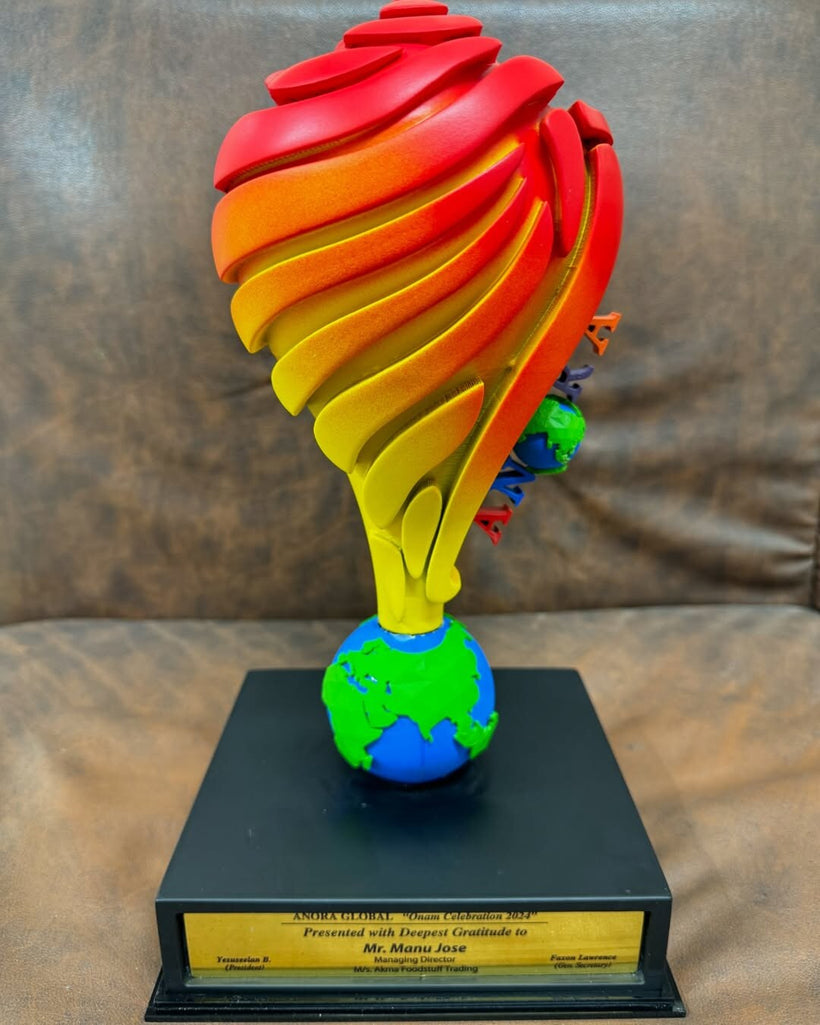 Globe Flame Award - 3D Printed Recognition Trophy