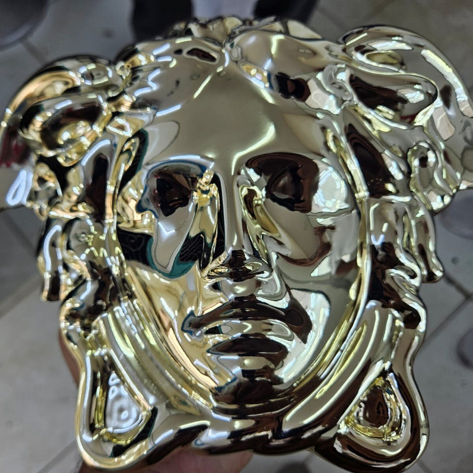 Gold Chrome Medusa Wall Art