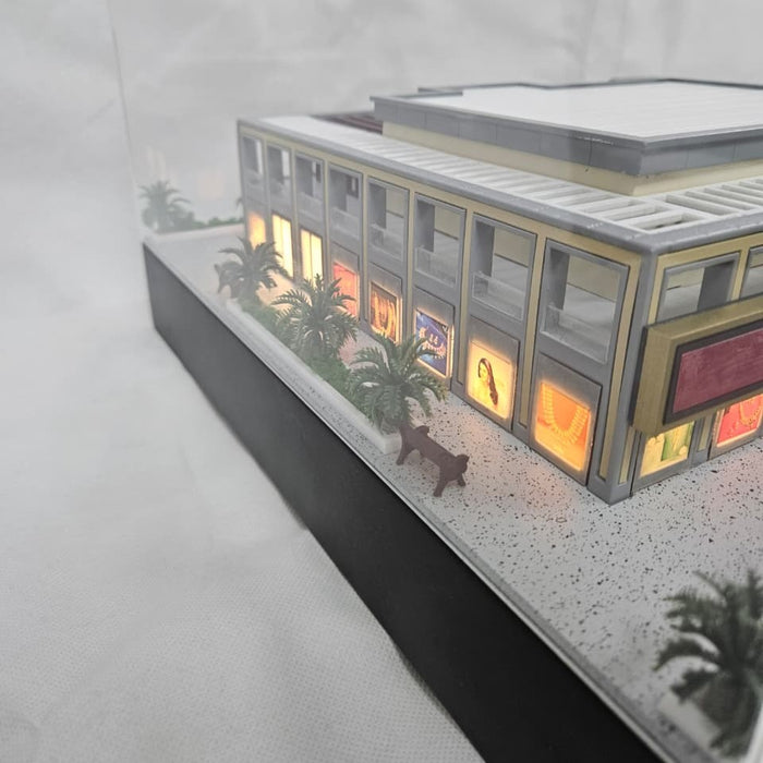 Retail Fitout Scale Model - Illuminated Jewellery Showroom Model