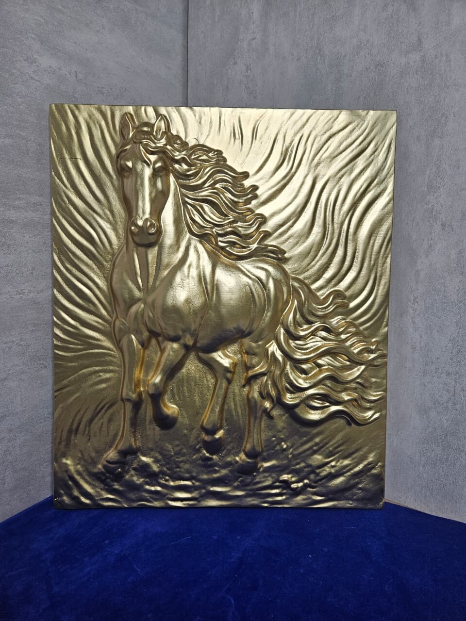 Gold Horse Relief Wall Art