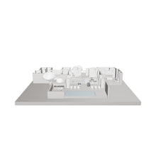 3 BHK Interior design with swimming pool 3d design file