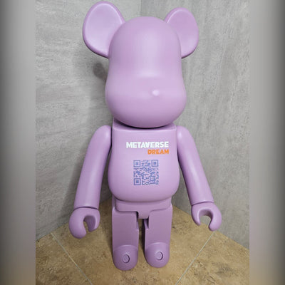 Purple Designer Bearbrick 1000% Figure - Branded Art Toy