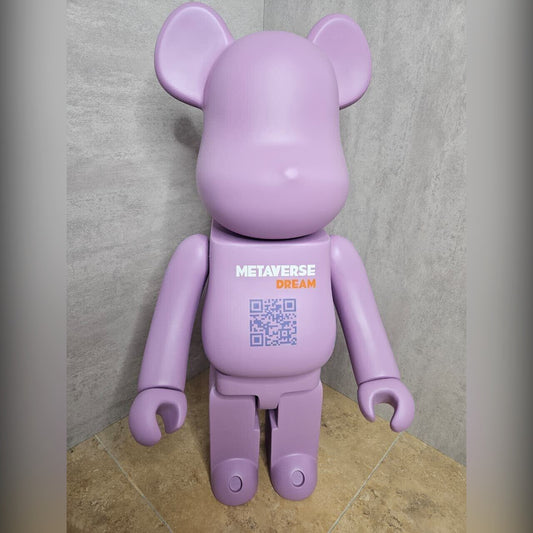 Purple Designer Bearbrick 1000% Figure - Branded Art Toy