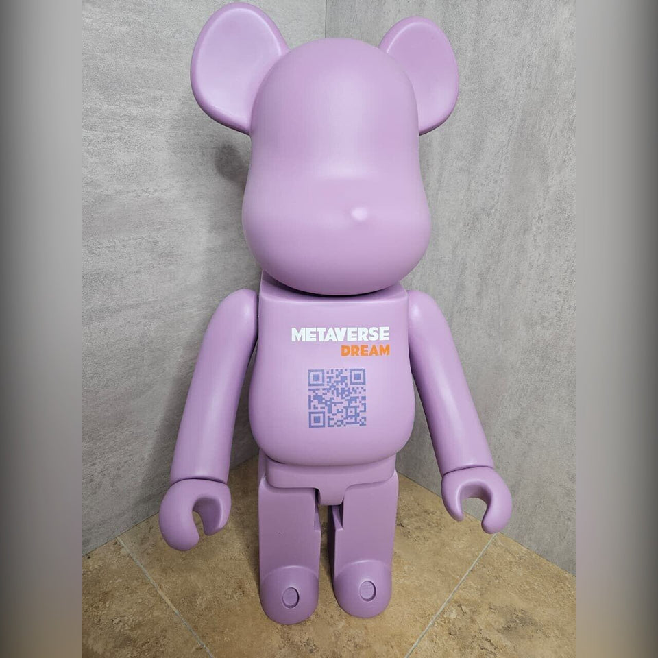Purple Designer Bearbrick 1000% Figure - Branded Art Toy