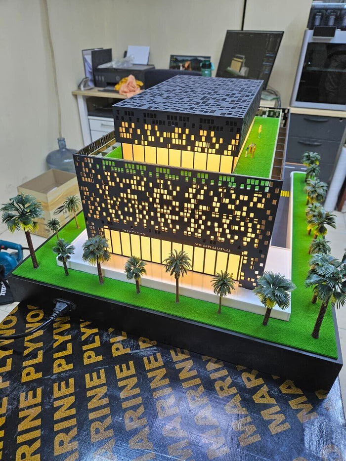 G+2 Commercial Office Building Model - Custom Real Estate Scale Model