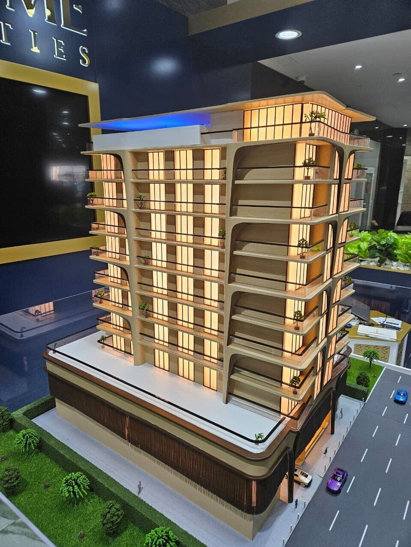 1:50 Residential Building Tower Model - Custom Property Sales Model