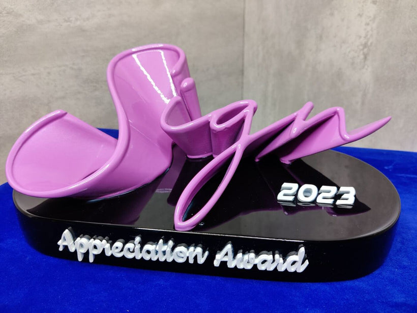 Sign Logo Appreciation Award - 3D Wordmark Trophy