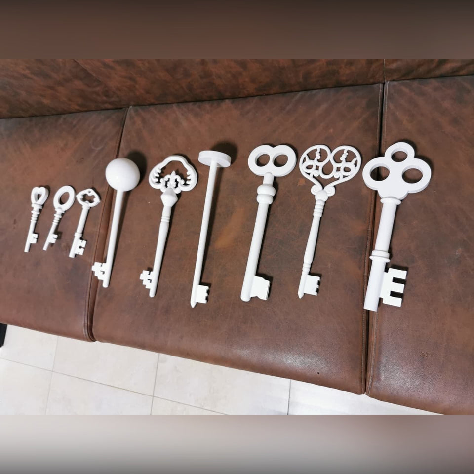 3D Printed Decorative Skeleton Keys - Custom Display Set