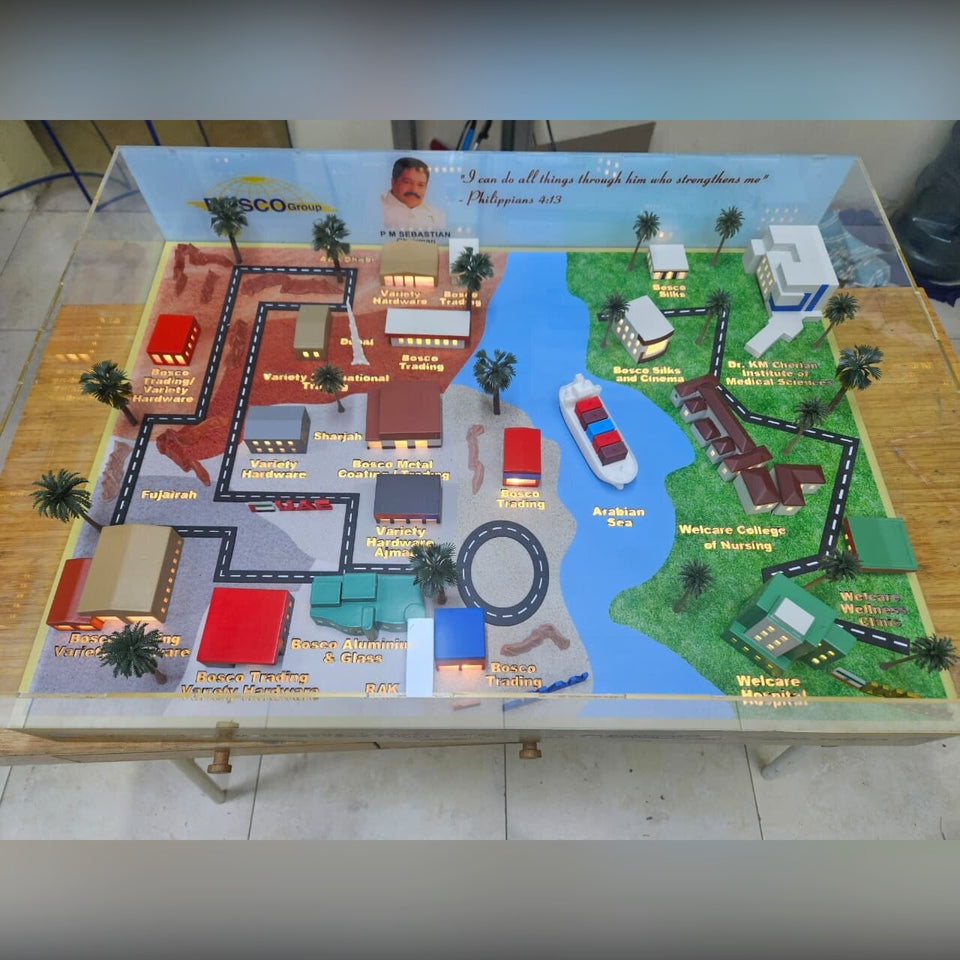 Miniature MNC Company Map Model