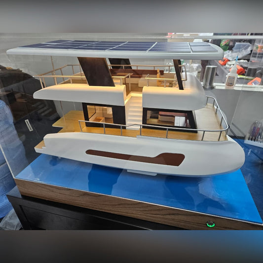 Solar Catamaran Yacht Scale Model
