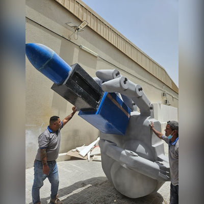 Giant Robotic Hand Sculpture