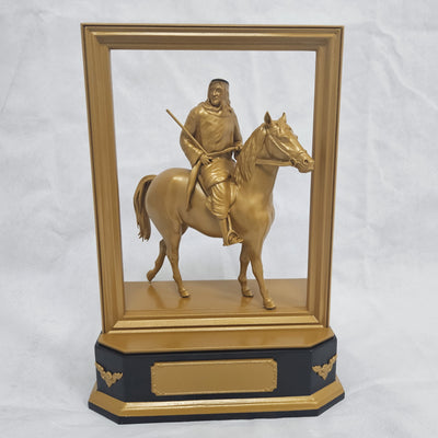 UAE Founder equestrian statue award in gold frame