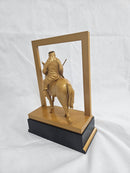 Gold statue trophy detail